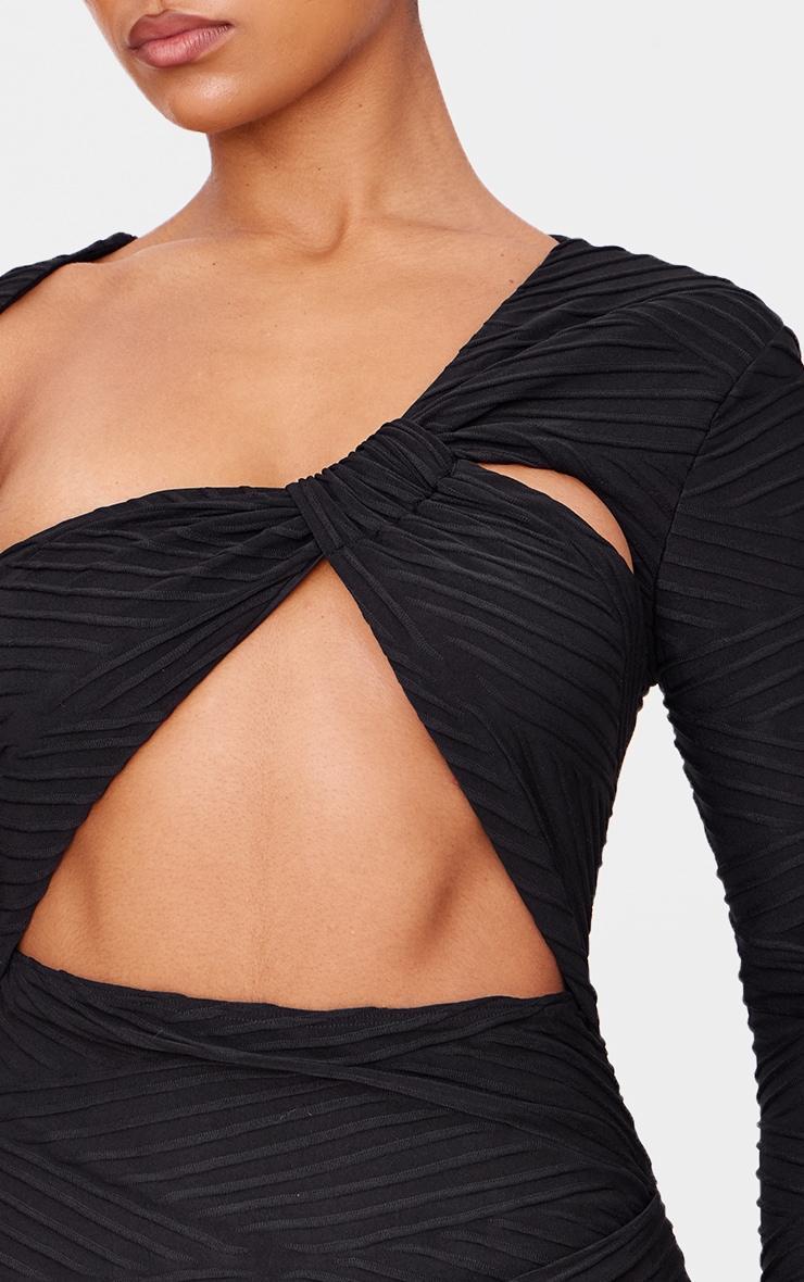 Black Cut Out Wrap Maxi Dress Product Image