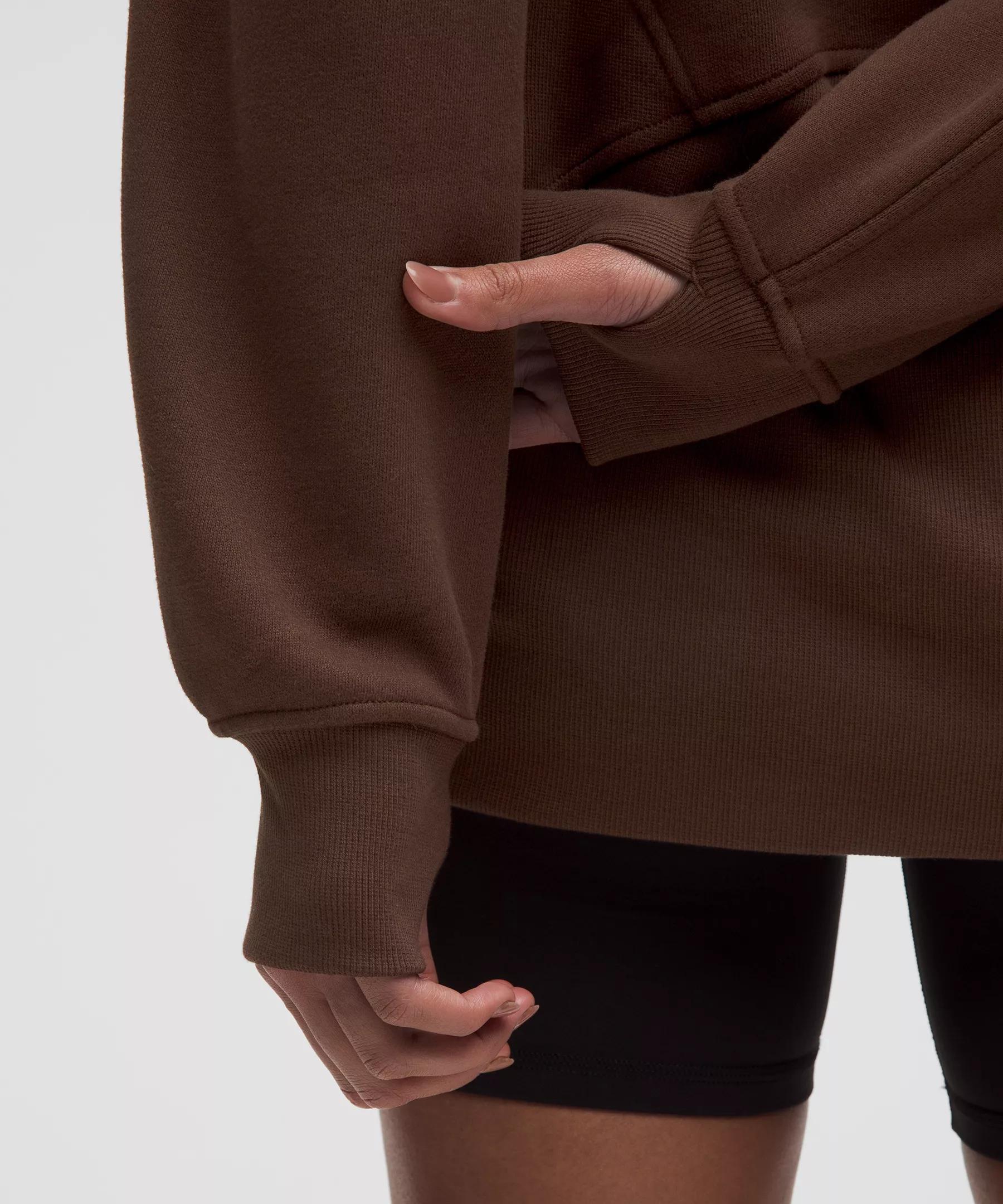 Scuba Oversized Half-Zip Long Hoodie Product Image