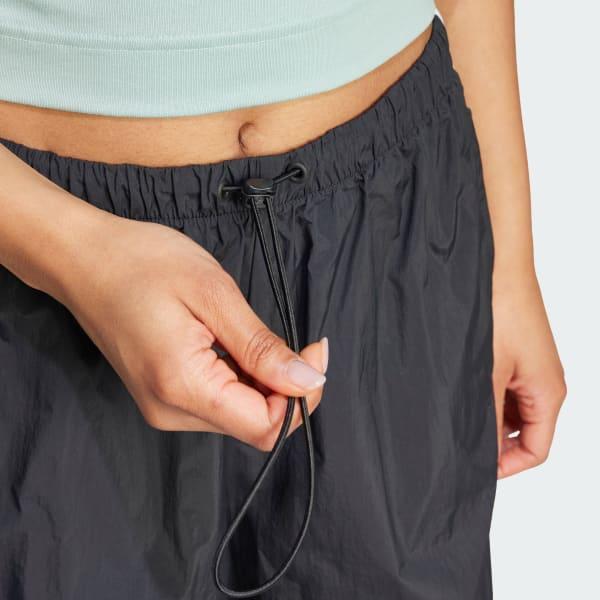 adidas 3-Stripes Woven Parachute Pants Black XS Womens Product Image