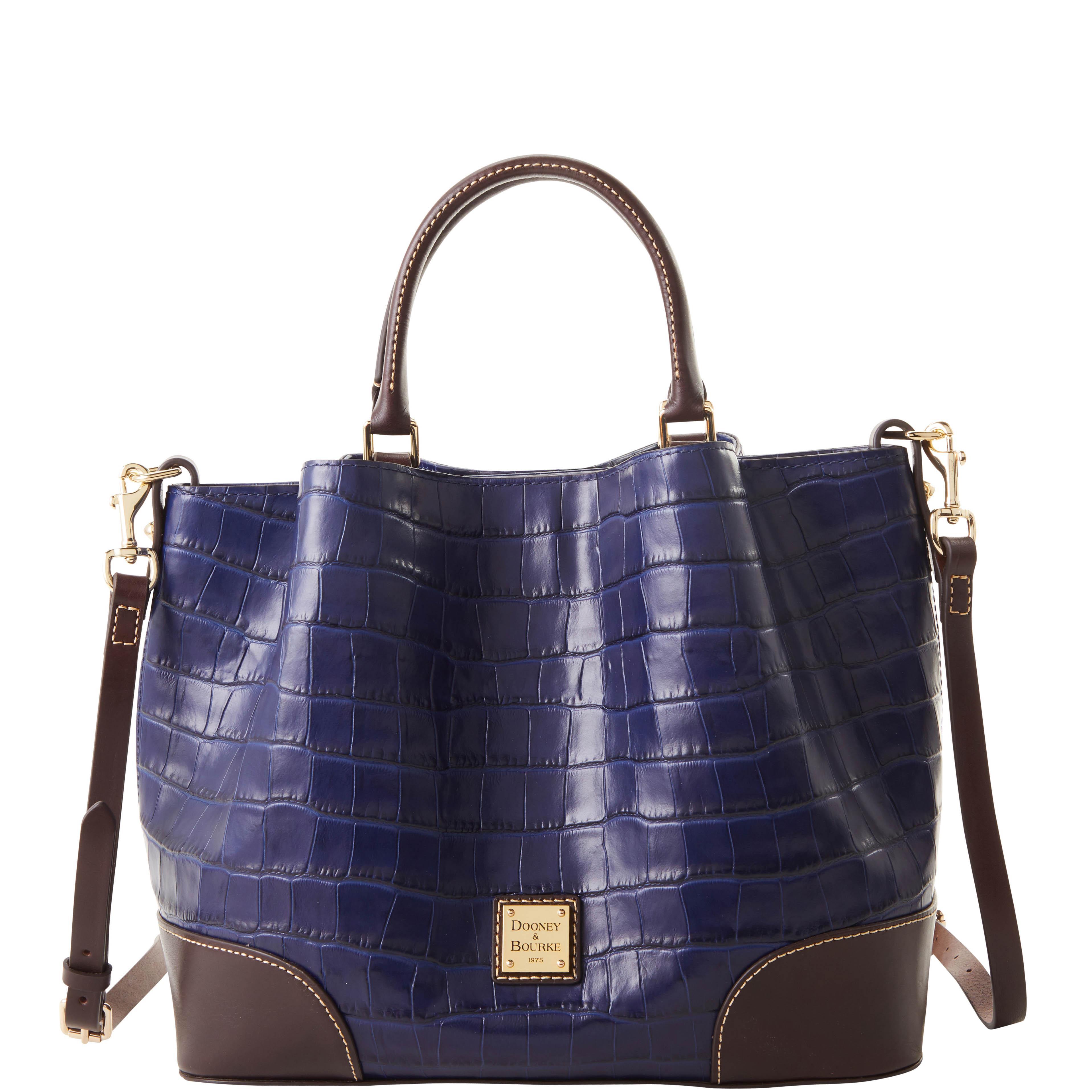 Dooney & Bourke Womens Oakdale Leather Brenna Bag in Midnight Blue Product Image