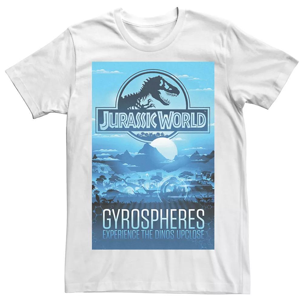 Men's Jurassic World Gyrospheres Tour Park Poster Tee, Size: XL, White Product Image