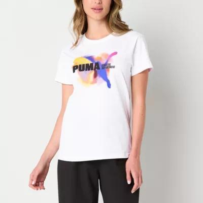 PUMA Womens Crew Neck Short Sleeve T-Shirt Product Image