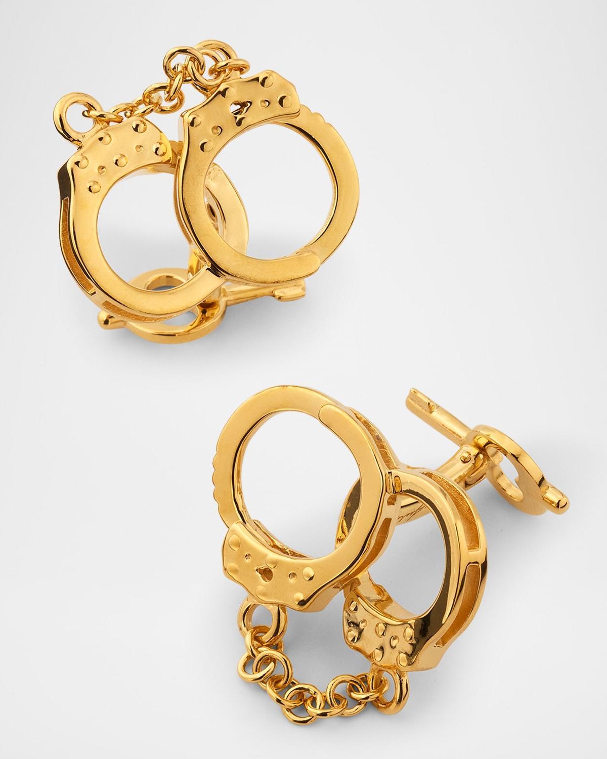 Mens 18K Gold Vermeil Handcuff Cufflinks Product Image