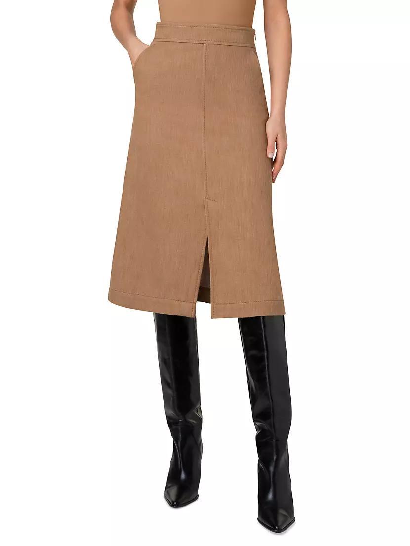 Denim Pencil Midi-Skirt Product Image