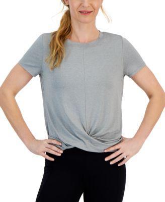 Id Ideology Womens Twist-Front Performance T-Shirt, Created for Macys Product Image