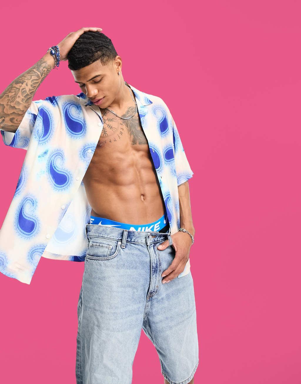 ASOS DESIGN boxy oversized revere shirt Product Image