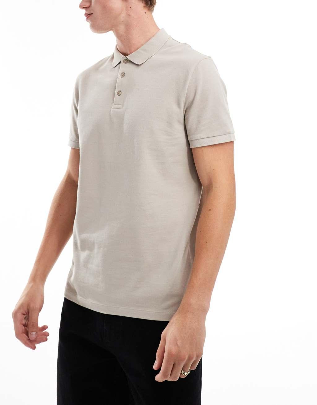 ASOS DESIGN 5 pack pique polos in multiple colors Product Image