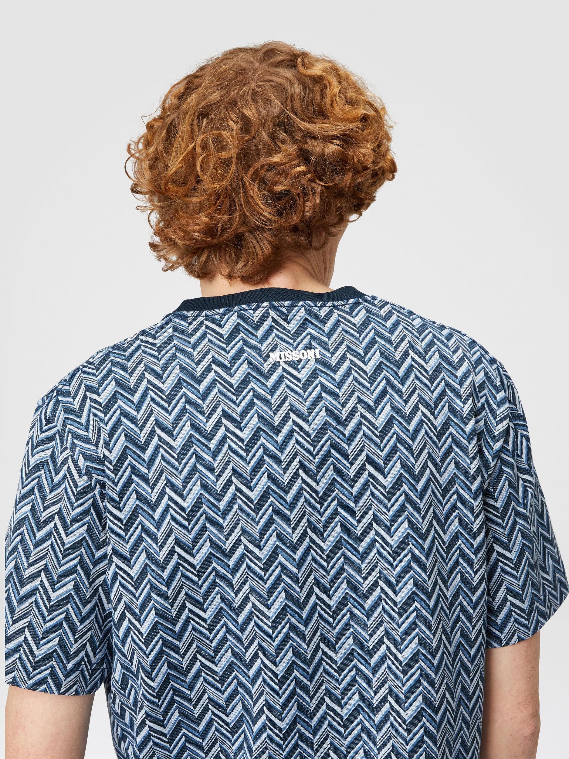 Zig zag jacquard cotton jersey T-shirt Product Image