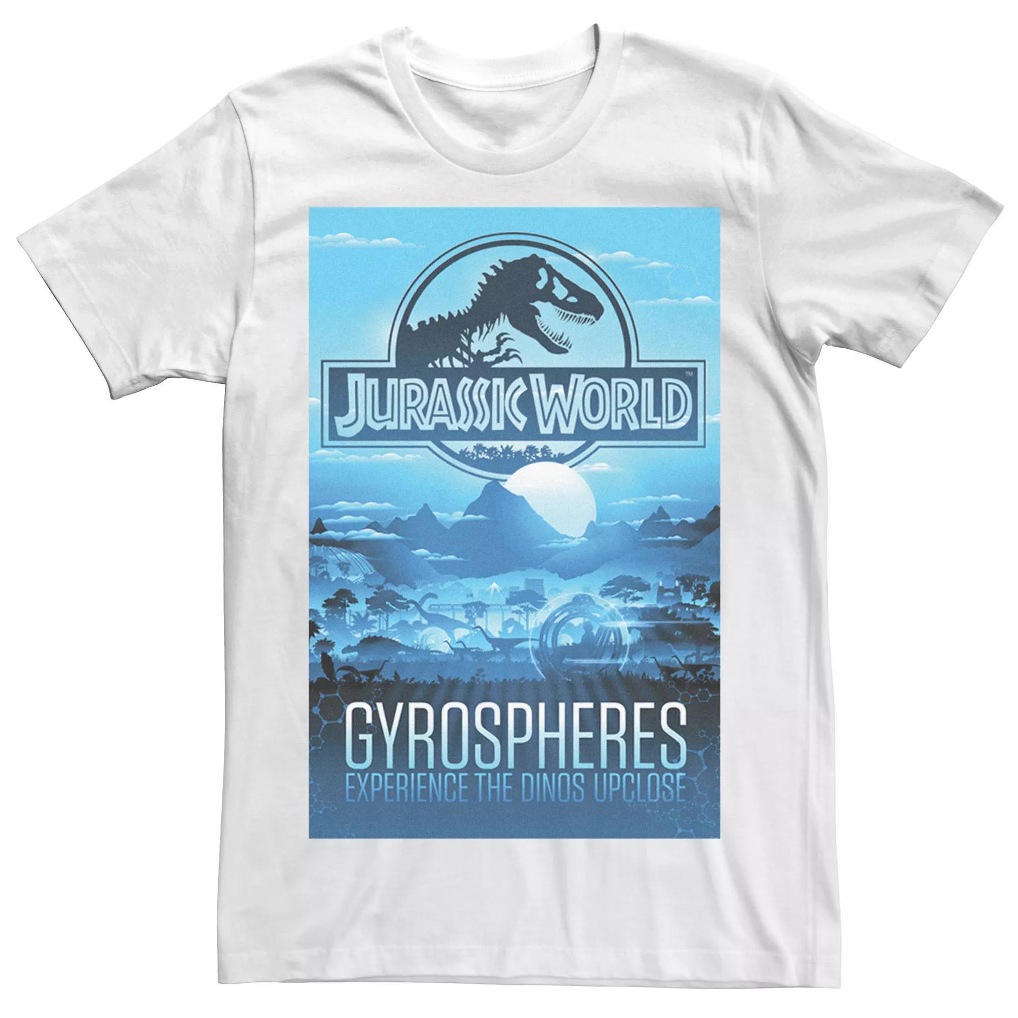 Men's Jurassic World Gyrospheres Tour Park Poster Tee, Size: XL, White Product Image