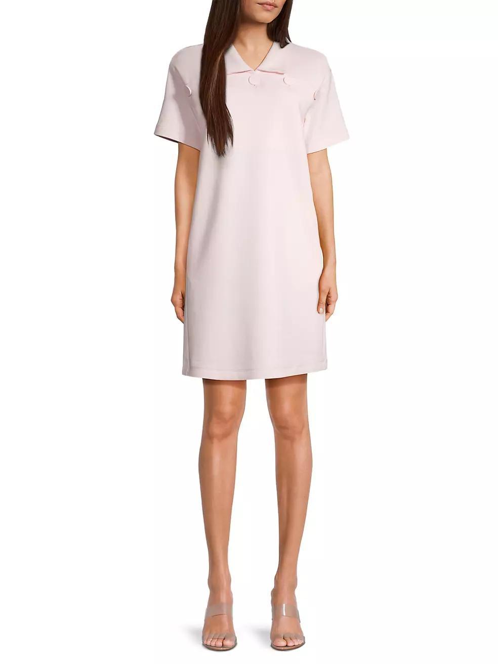 Womens Button-Front Cotton-Blend Dress Product Image