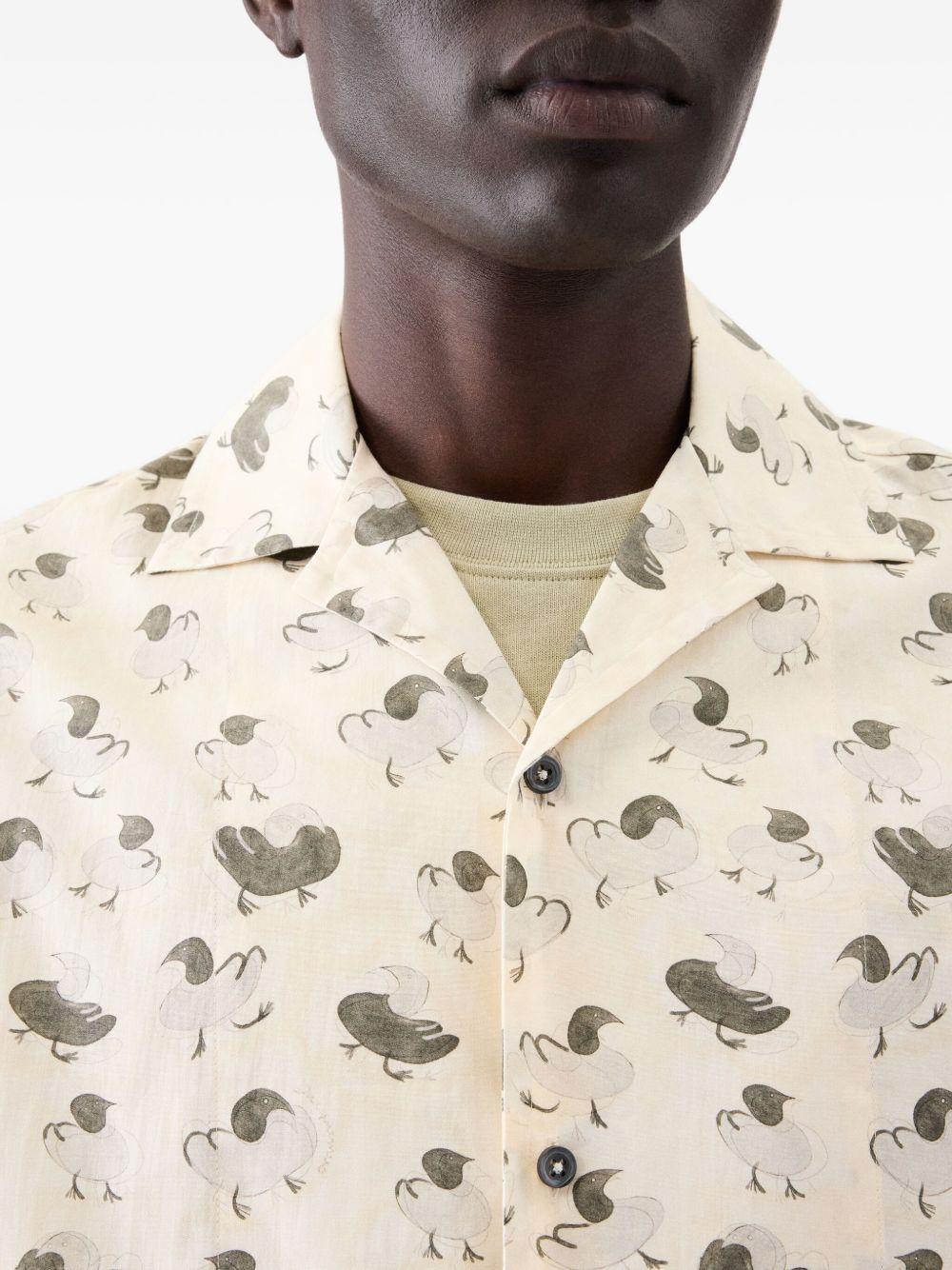 floral-print short-sleeve shirt Product Image