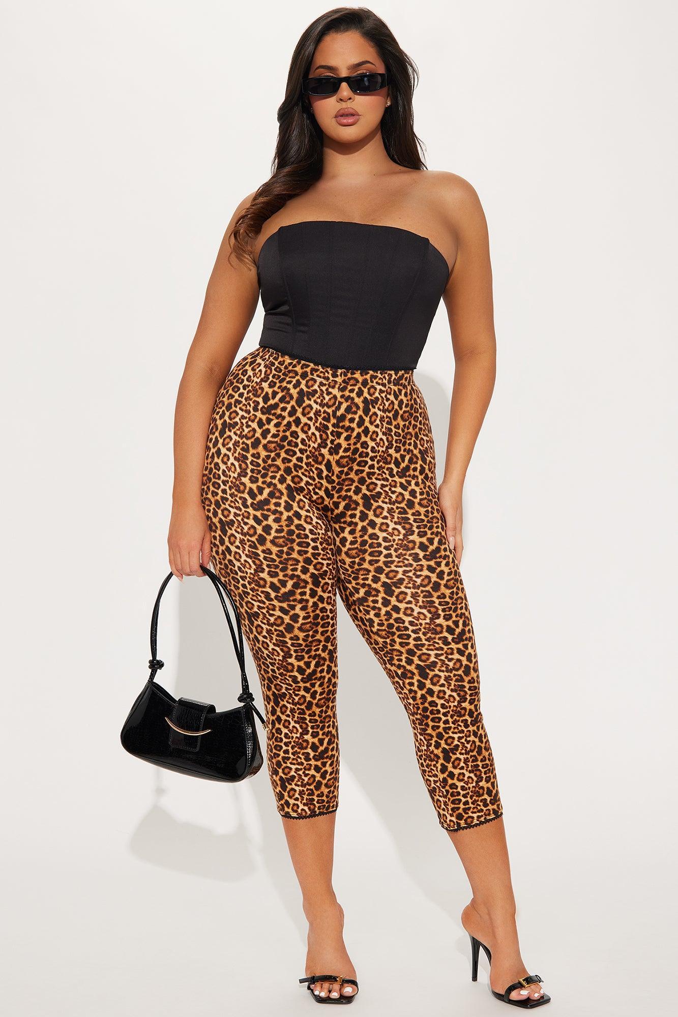 Mila Leopard Capri Legging - Brown/combo Product Image