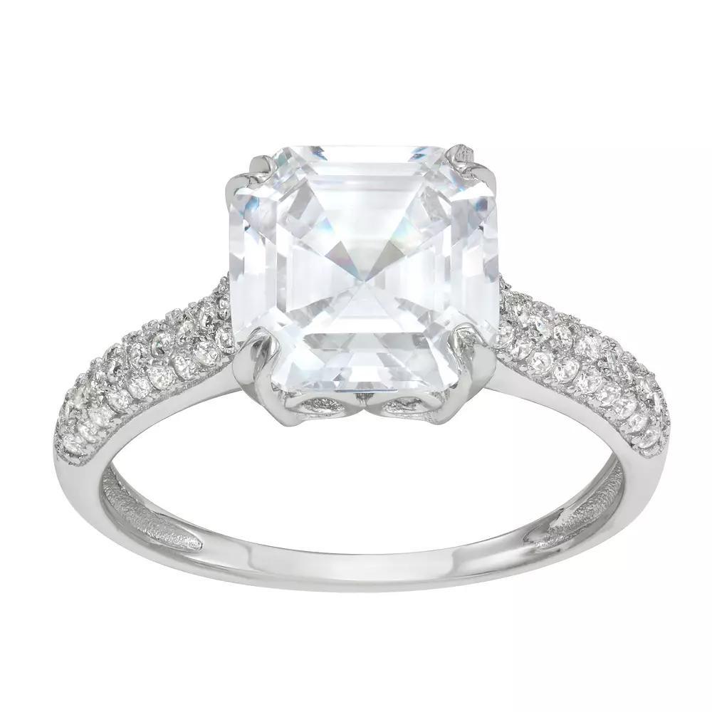 Contessa Di Capri Cubic Zirconia Ring, Women's, Size: 8, Sterling Silver Product Image