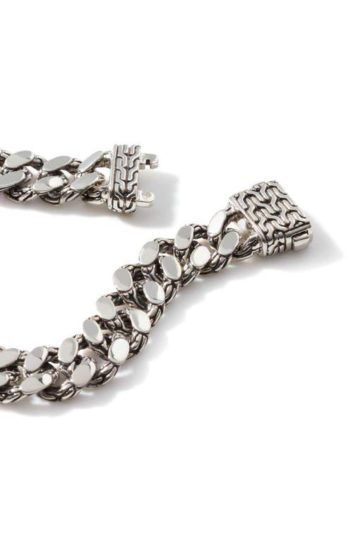 Mens Chain Collection Sterling Silver Engraved Bracelet Product Image