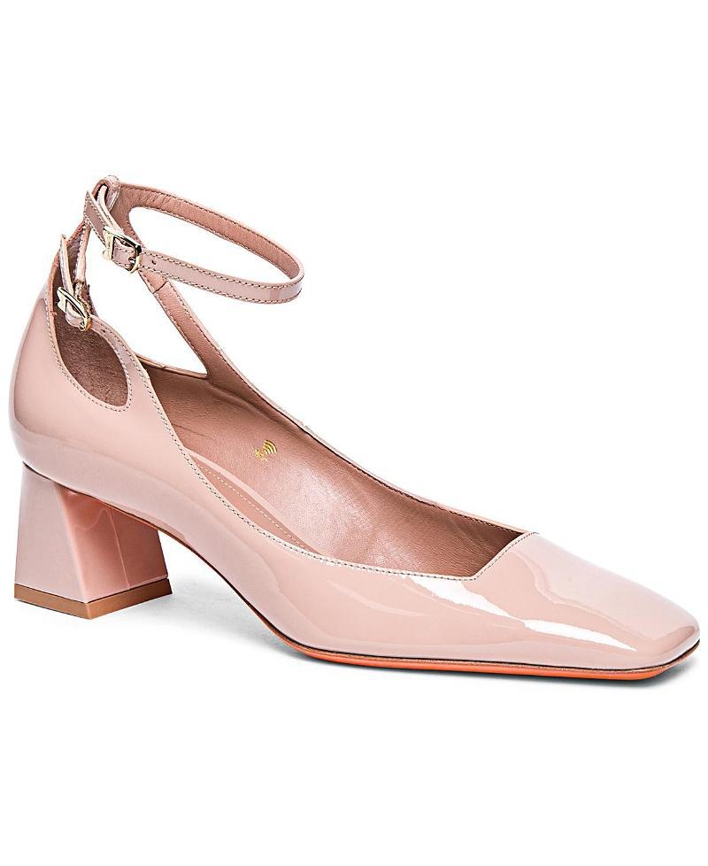 Womens 50MM Patent-Leather Ankle-Strap Pumps Product Image
