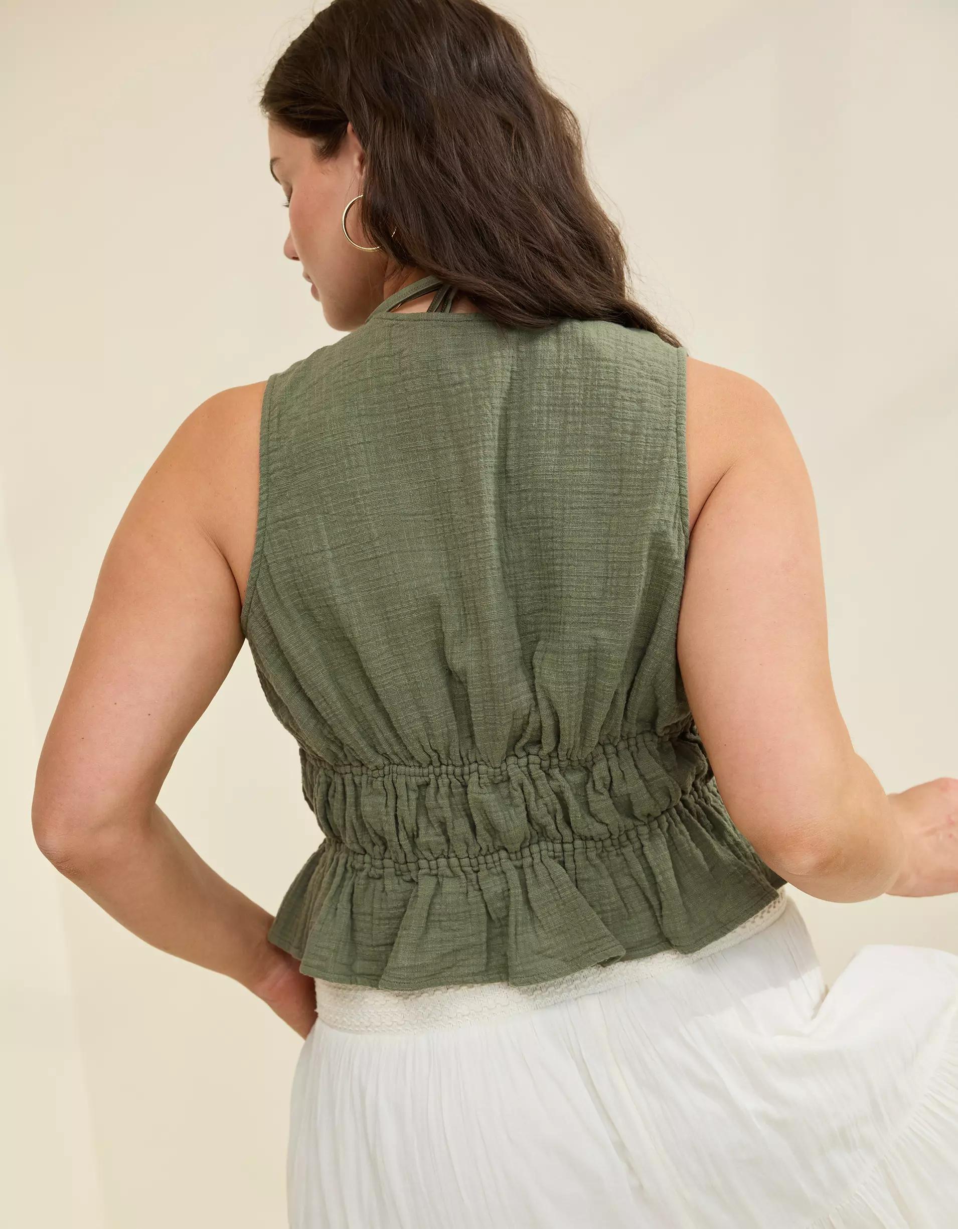 Aerie Tie Front Tank Top Product Image
