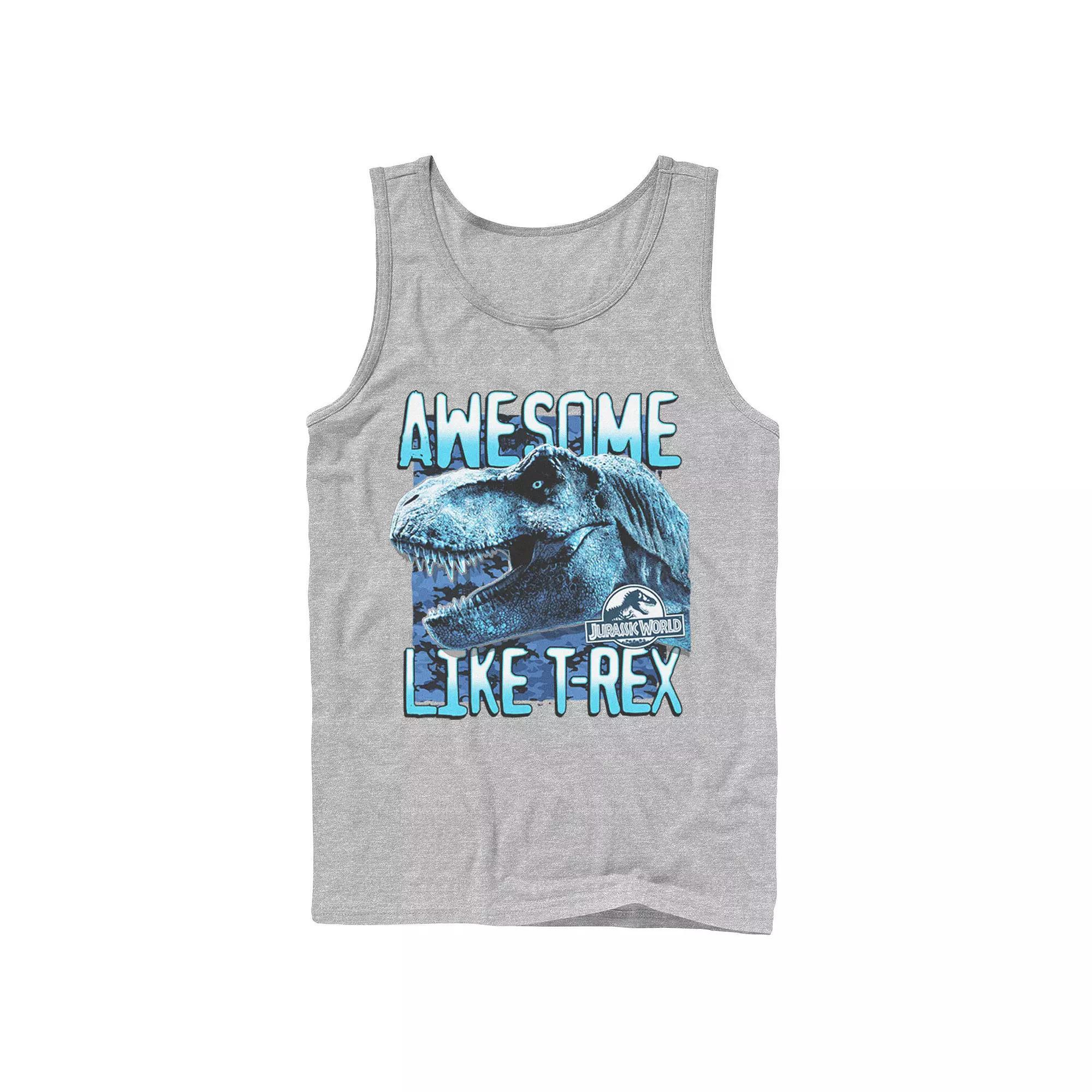 Men's Jurassic World Two Awesme Lke T-Rex Tank Top, Size: Large, White Product Image