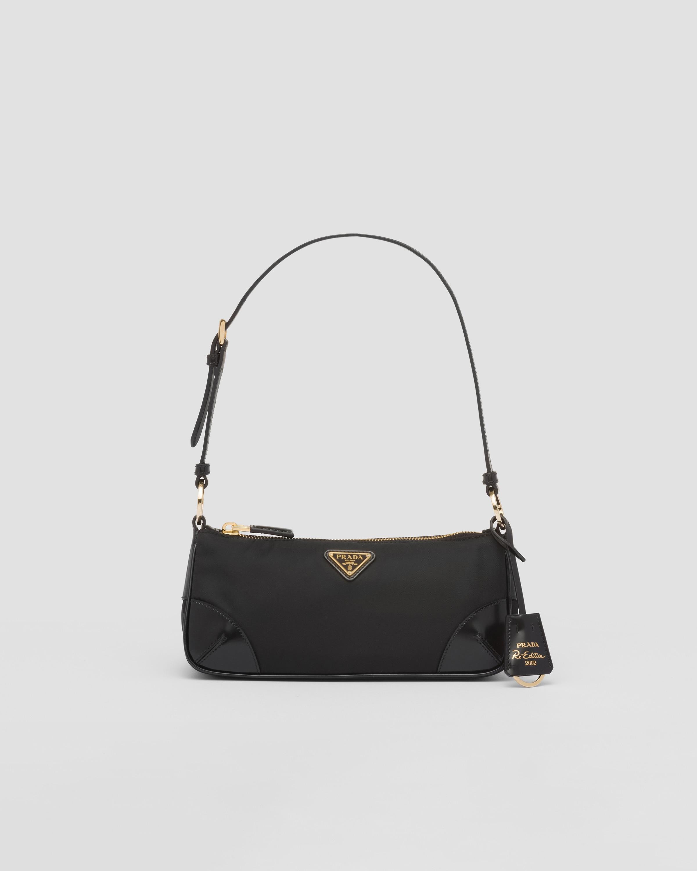 Re-Edition 2002 Re-Nylon and brushed leather shoulder bag Product Image