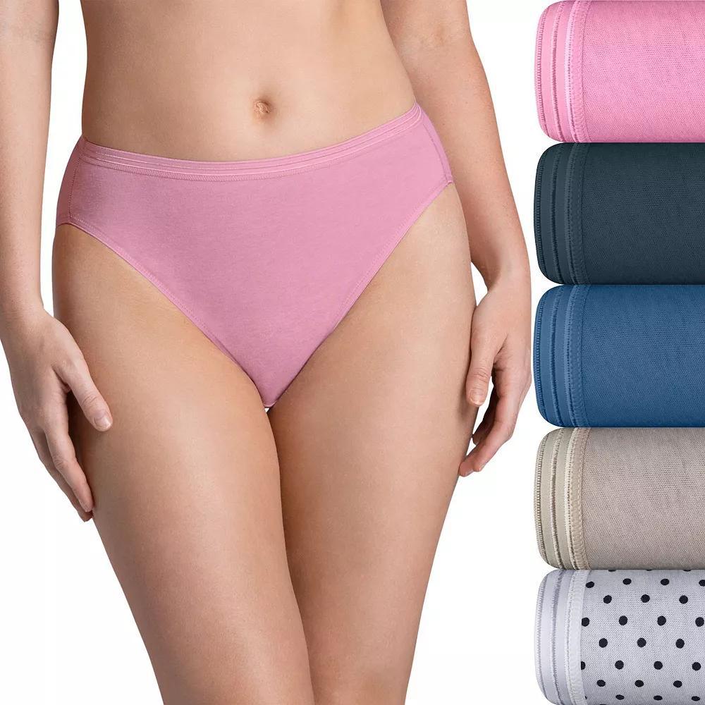 Women's Fruit of the Loom® Ultra Soft 5-pack Hi-Cut Panty Set 5DUSKHC, Size: 9, High Society Asst Product Image