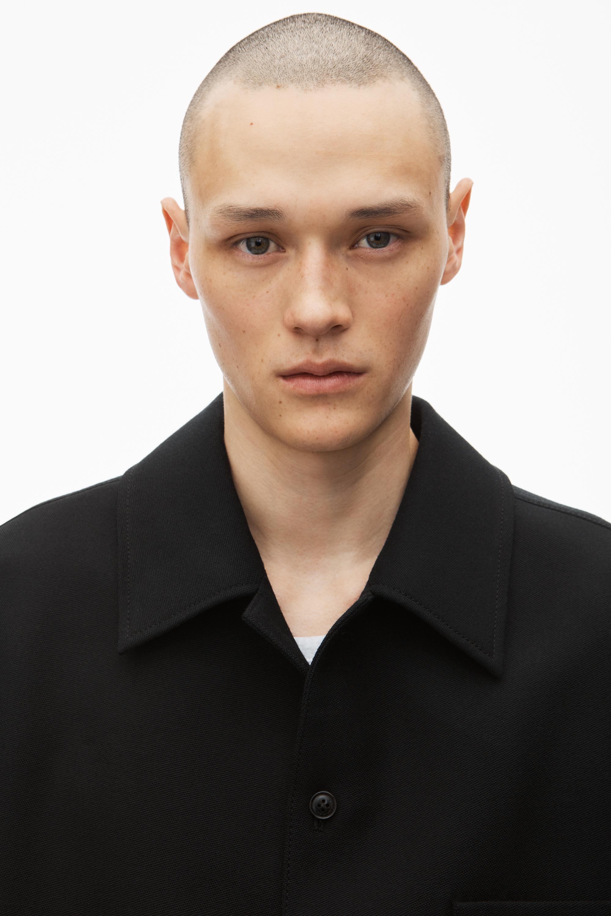 Oversized Tailored Shirt Jacket In Wool Product Image