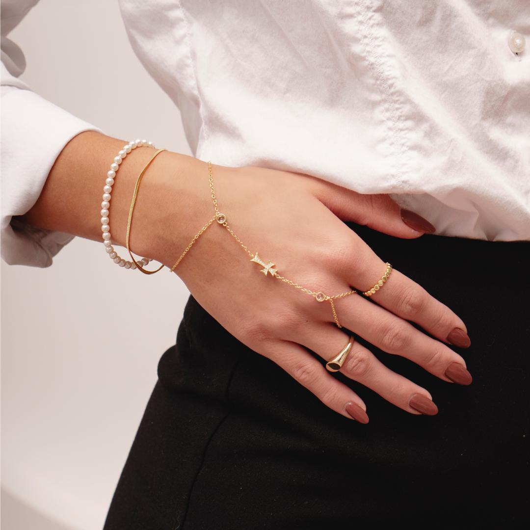 Double Cross Me Hand Chain Product Image