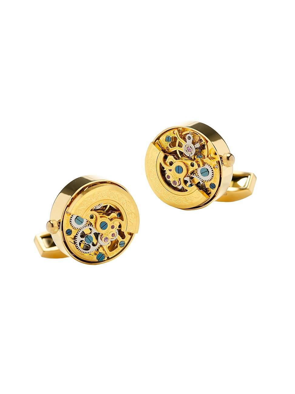 Golden Watch Movement Cuff Links Product Image