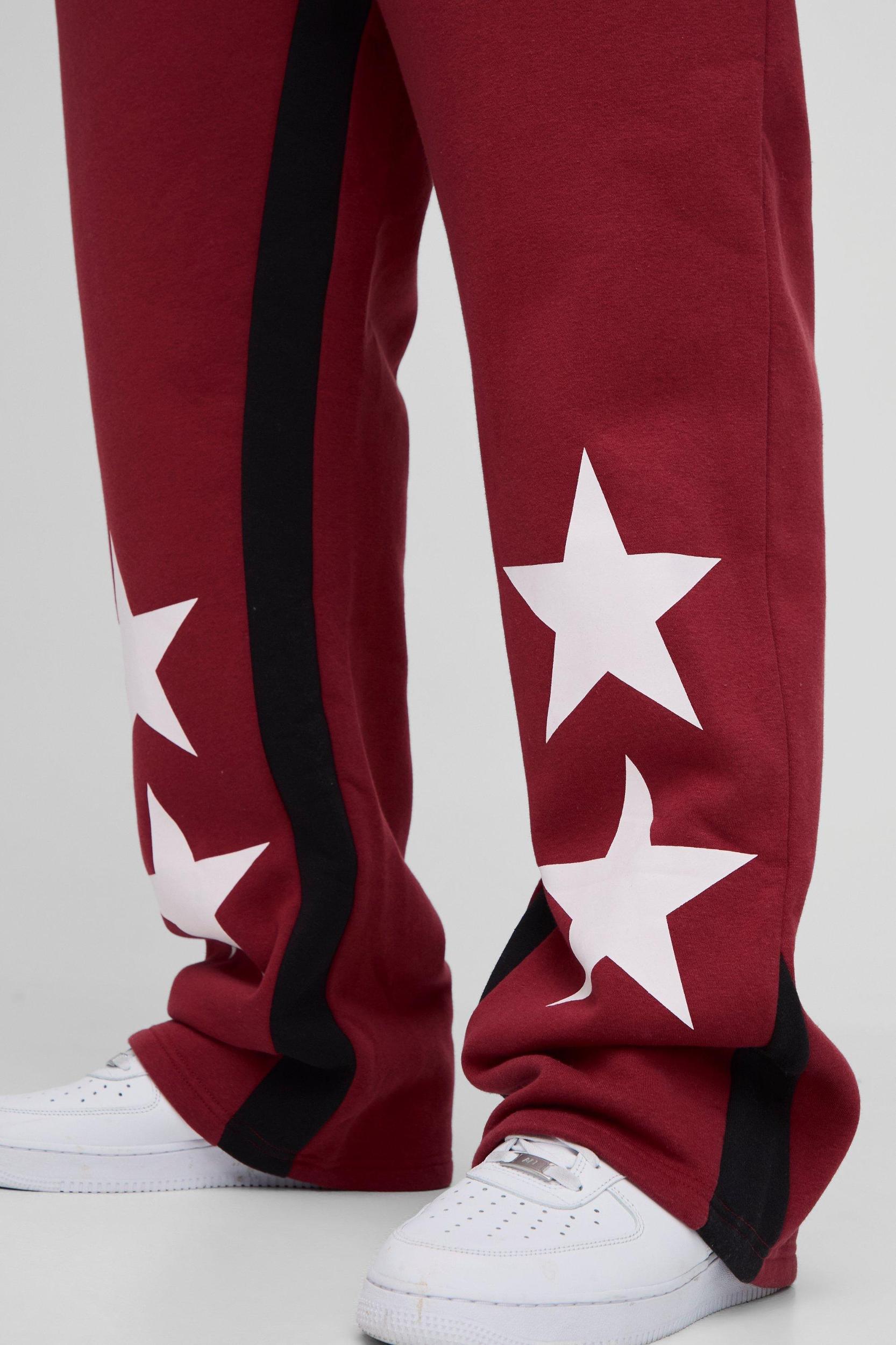 Plus Star Gusset Sweatpants | boohooMAN USA Product Image