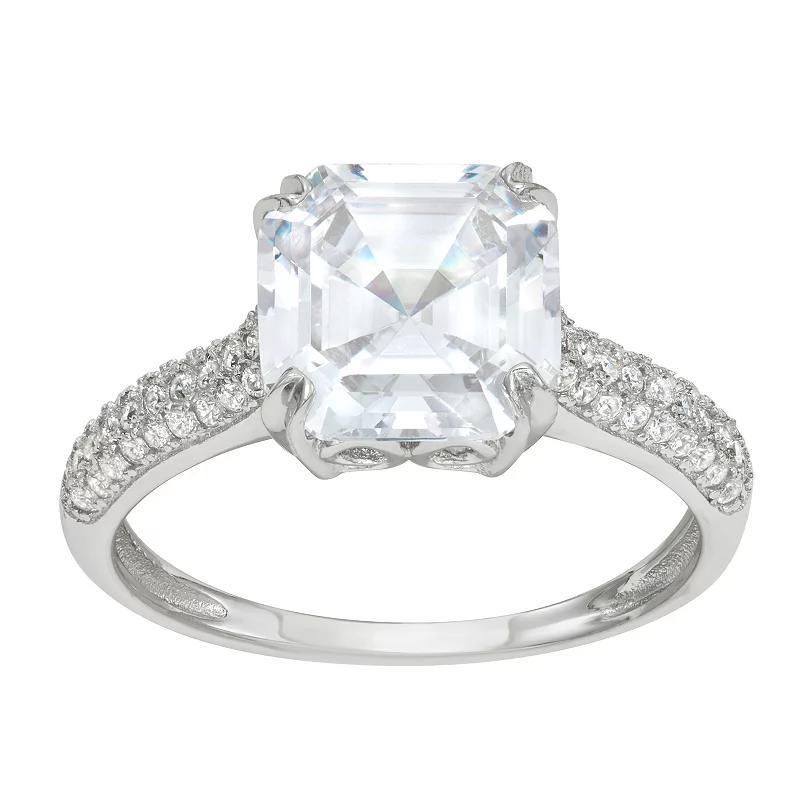 Contessa Di Capri Cubic Zirconia Ring, Women's, Size: 8, Sterling Silver Product Image