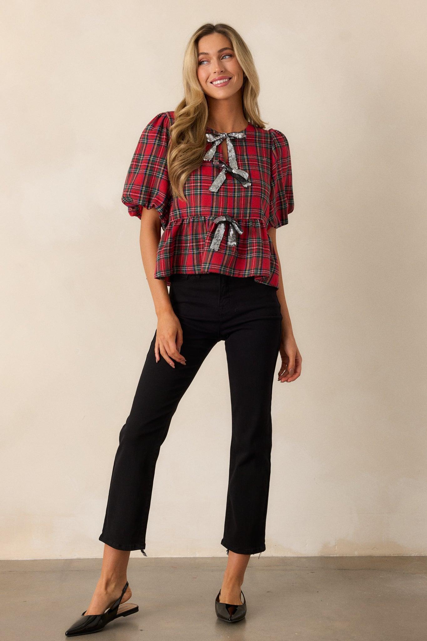 Soft Shadows Black Straight Leg Cropped Raw Hem Jeans Product Image