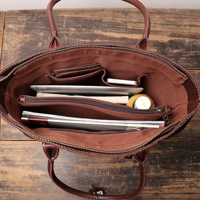 MARCIA Classic Leather Tote Product Image