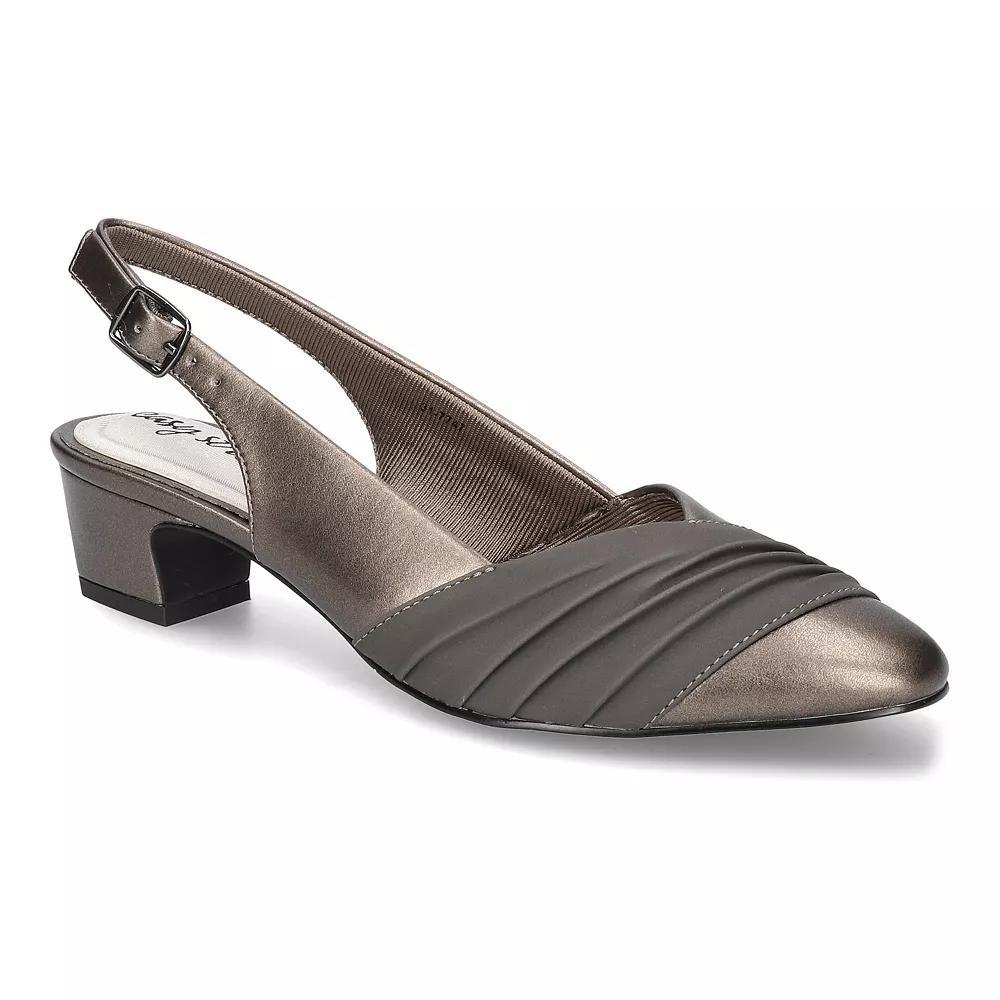 Bates by Easy Street Women's Slingback Pumps, Size: 9, Silver Product Image