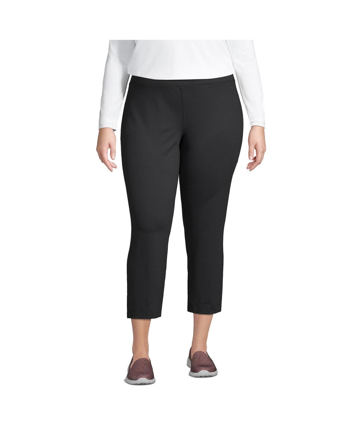 Plus Size Lands' End Active Crop Yoga Pants, Women's, Size: 2XL, Green Moss Product Image