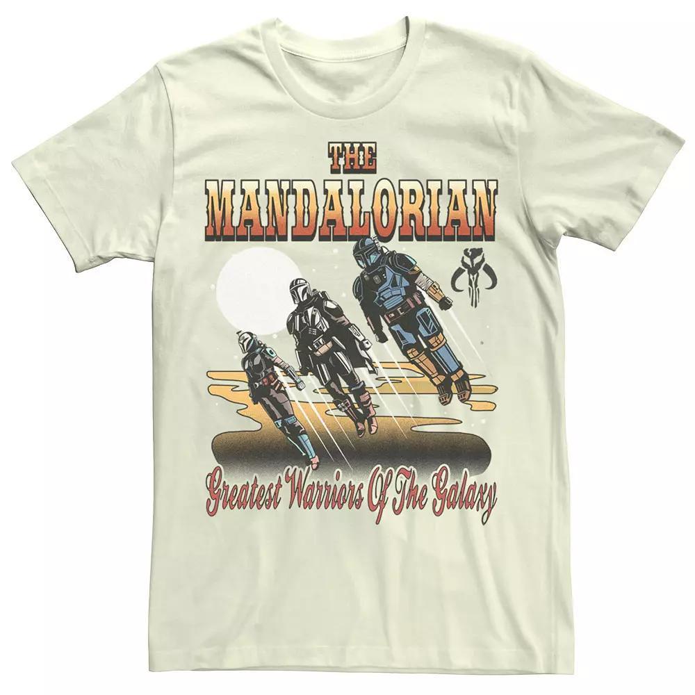 Men's Star Wars The Mandalorian Greatest Warriors Of The Galaxy Tee, Size: Medium, Natural Product Image
