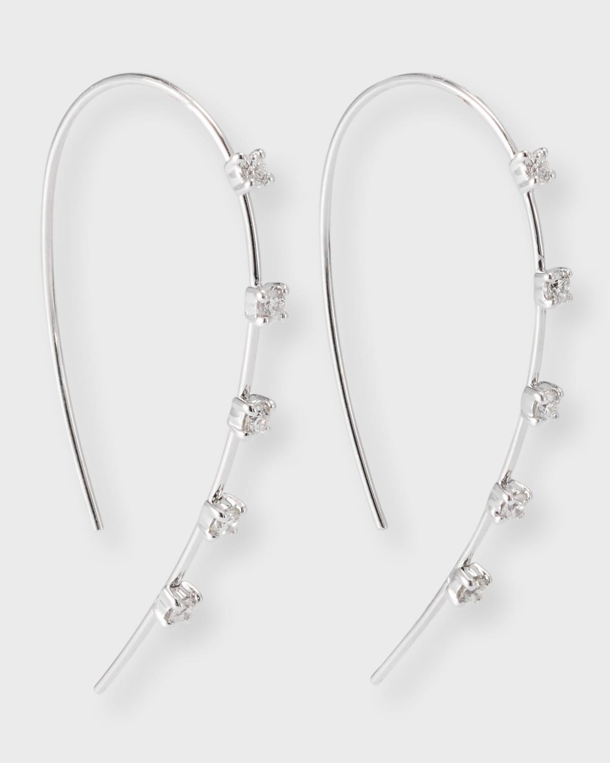 Womens 14K & Diamond Wire Earrings Product Image