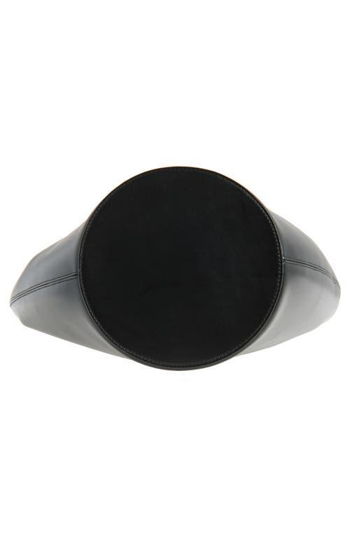JACQUEMUS The Medium Bambola Asymmetric Leather Bucket Bag In Black 990 Product Image