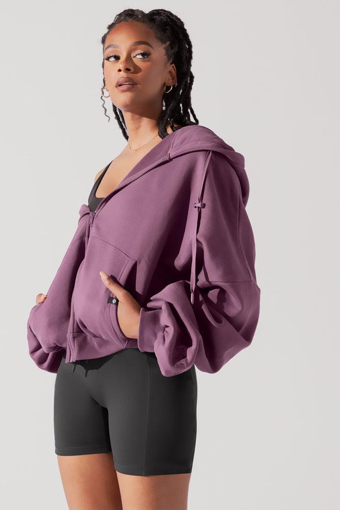 Zip Cloud Hoodie - Crimson Product Image
