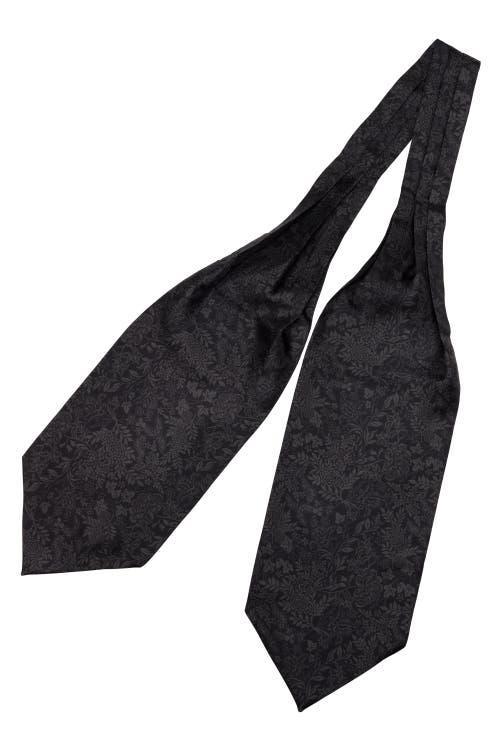 Elizabetta Portofino - Silk Ascot Cravat Tie for Men in Black at Nordstrom Product Image