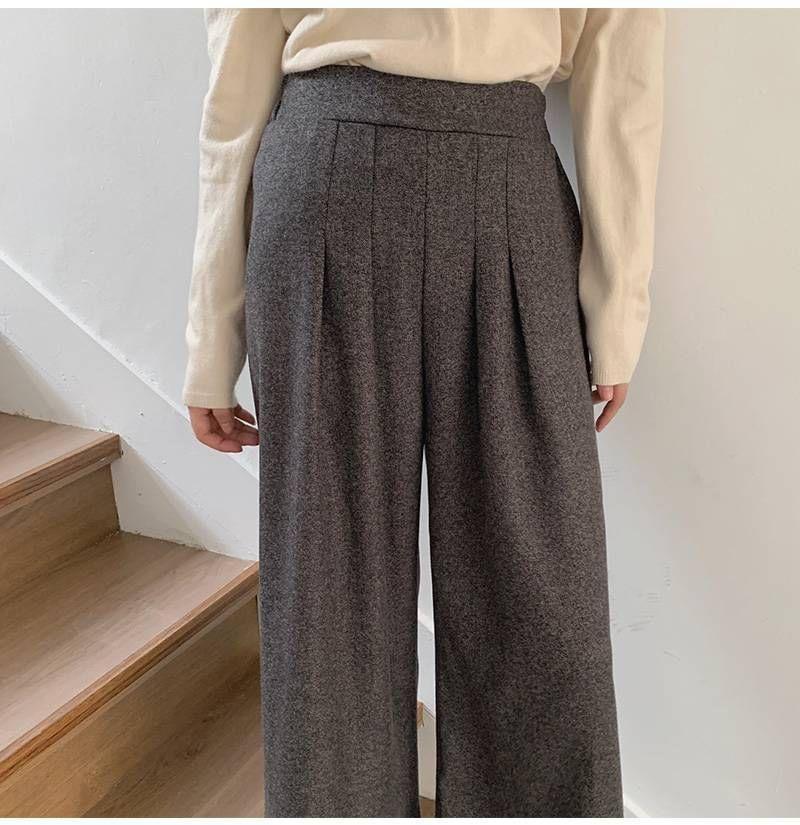 High Rise Wide Leg Slacks Product Image