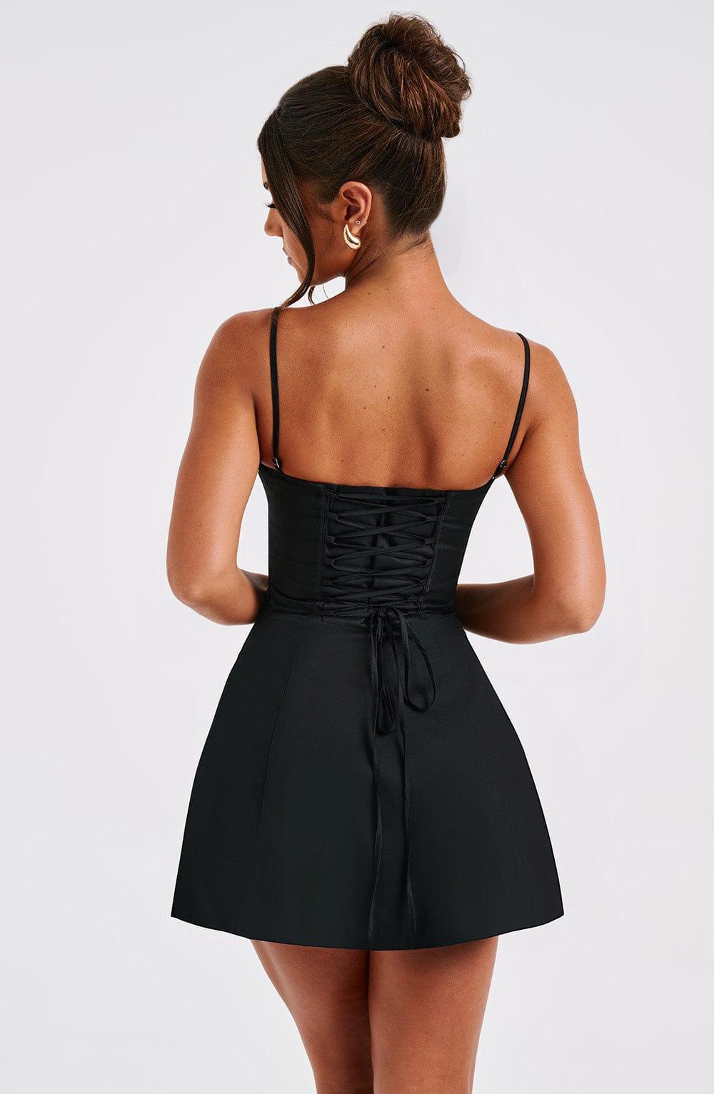 Lacey Mini Dress - Black Product Image