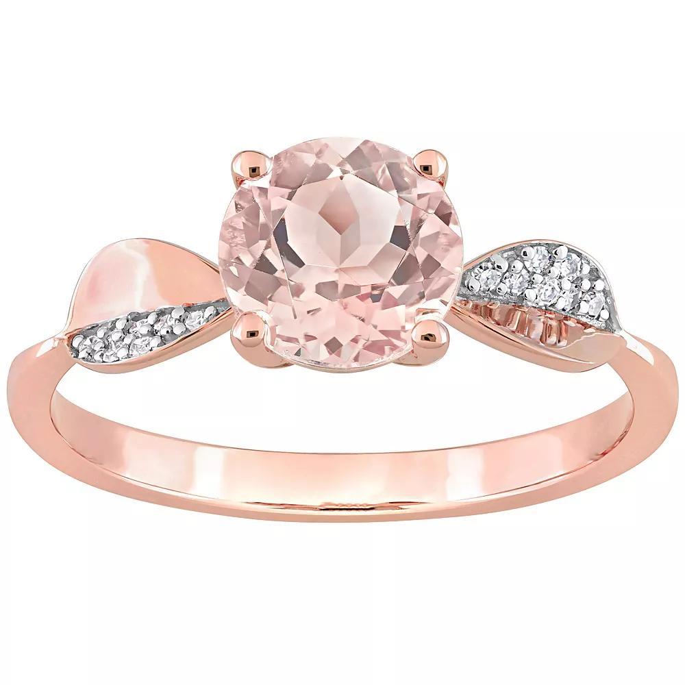 Stella Grace 14k Rose Gold Morganite & Diamond Accent Engagement Ring, Womens Product Image