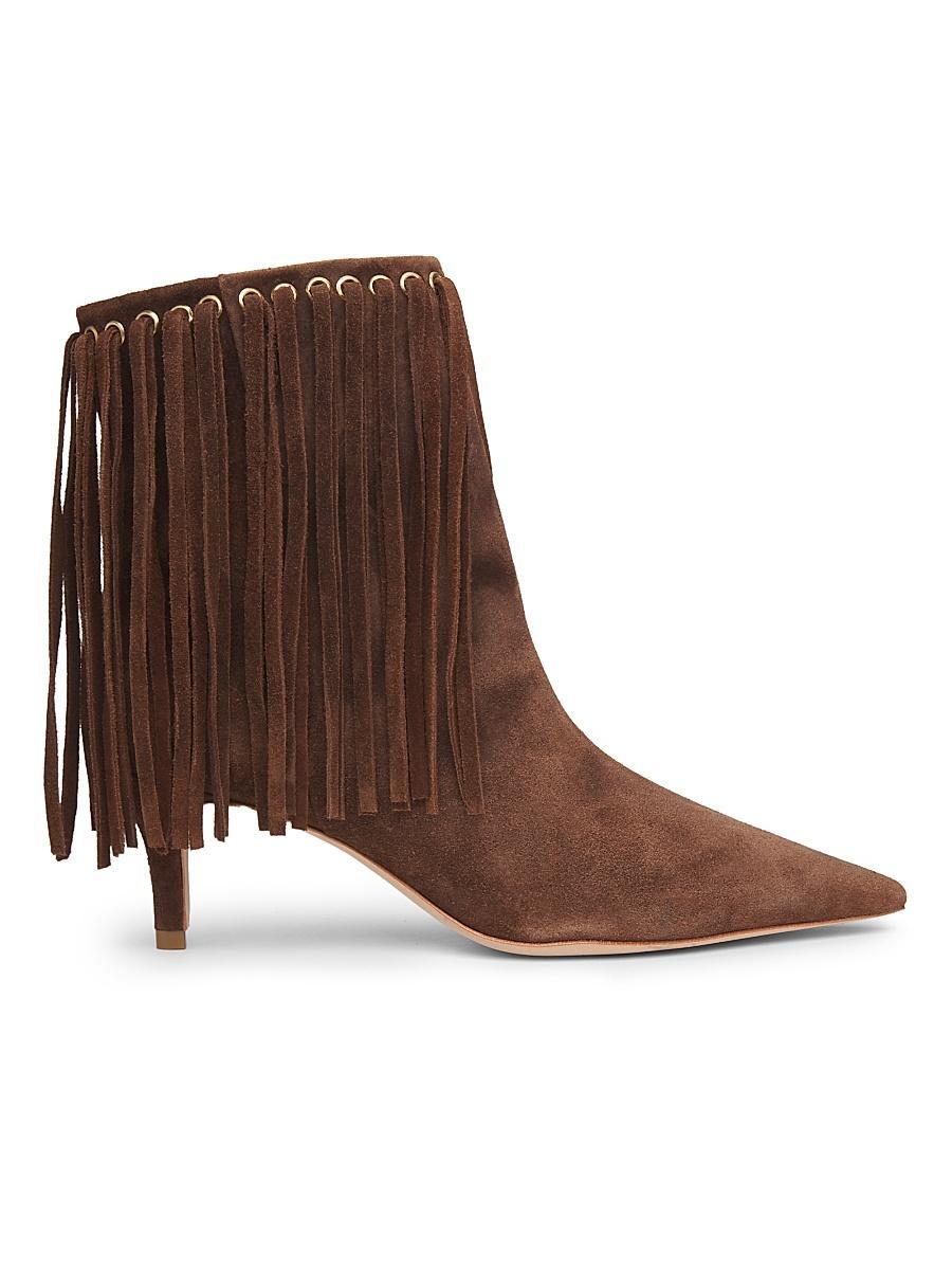 Womens Sammy Fringe Suede Ankle Boots Product Image