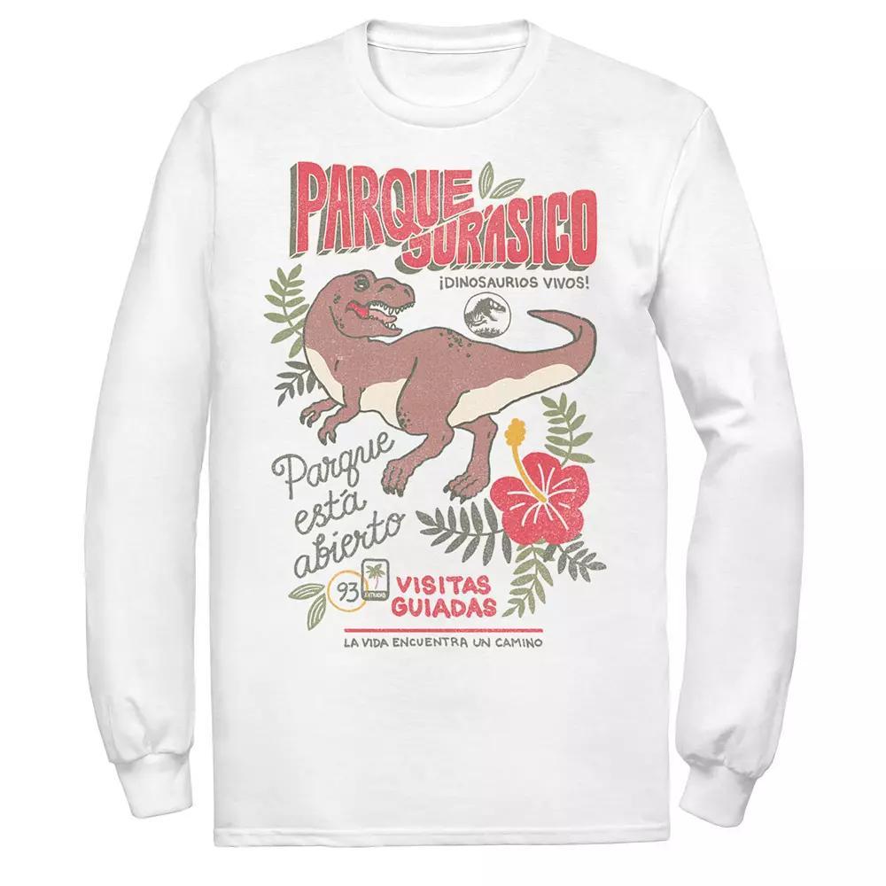 Men's Jurassic Park Spanish Opening Day Poster Tee, Size: XL, White Product Image