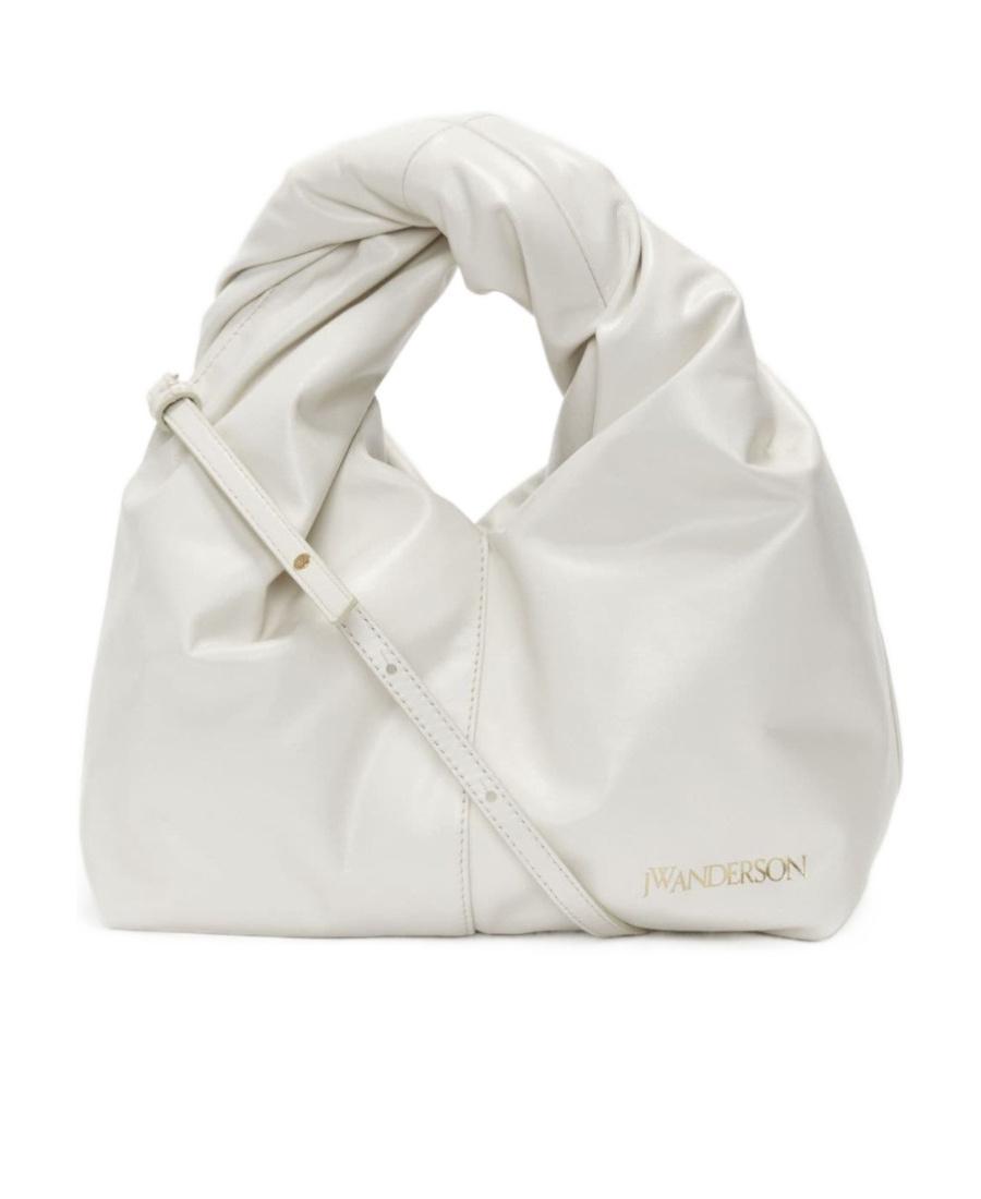 JW ANDERSON Mini Twister Leather Crossbody Bag In White Product Image