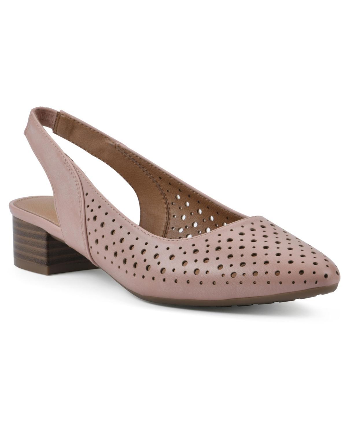 White Mountain Womens Boronic Block Heel Slingbacks Product Image