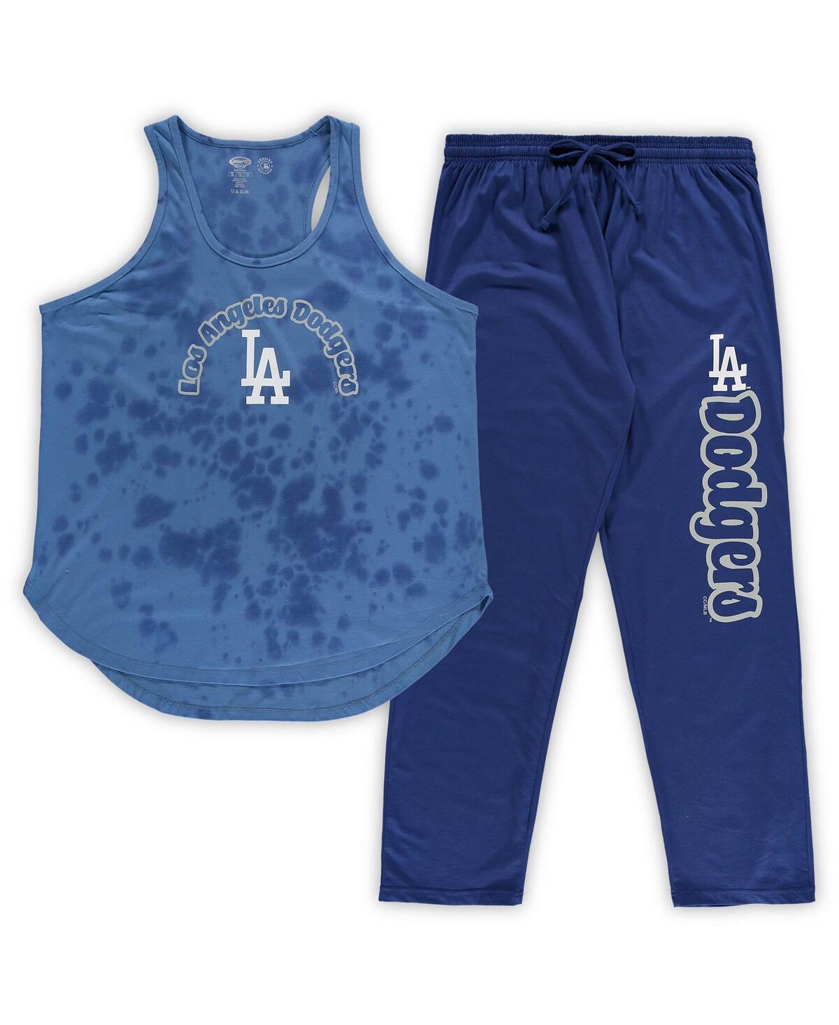 Women's Concepts Sport Royal Los Angeles Dodgers Plus Size Jersey Tank Top & Pants Sleep Set, Size: 3XL, Blue Product Image