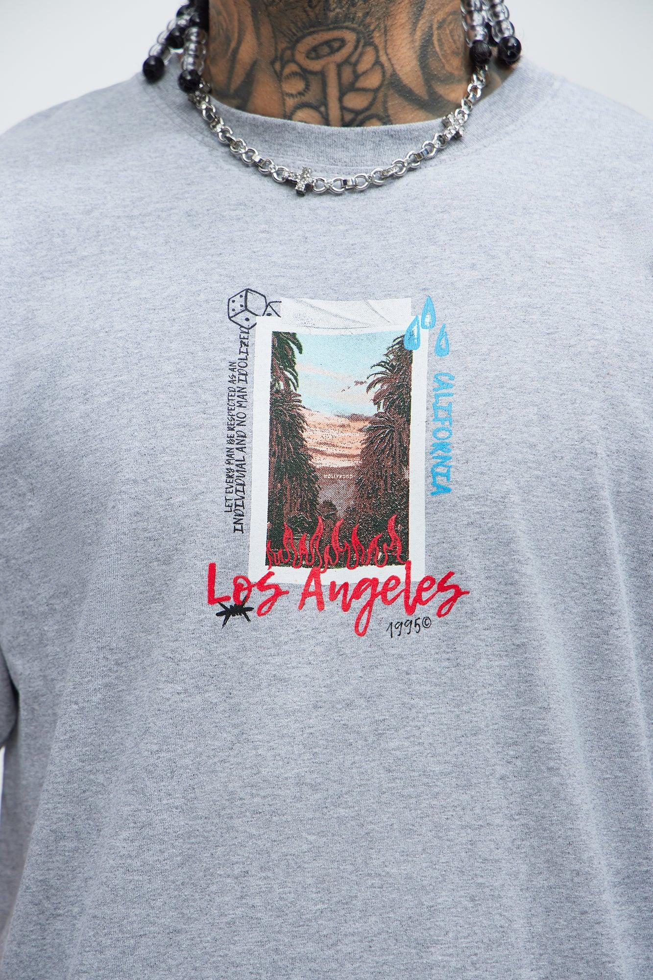 Down The Street From Hollywood Short Sleeve Tee - Heather Grey Product Image