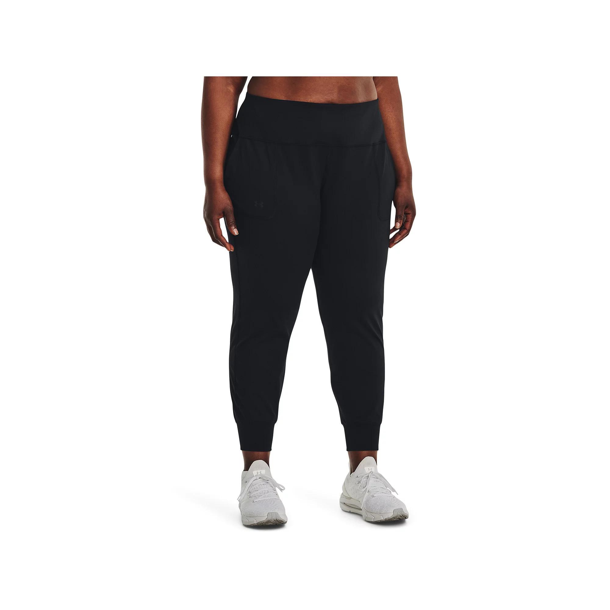 Plus Size Under Armour Motion Joggers, Women's, Size: 3XL, Black Product Image