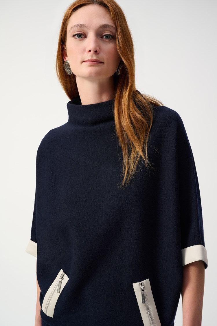Sweater Knit Funnel Neck Top Product Image