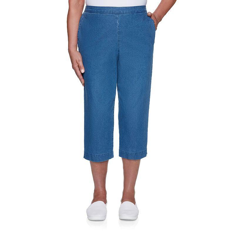 Women's Alfred Dunner Denim Capri Pants, Size: 14, White Product Image