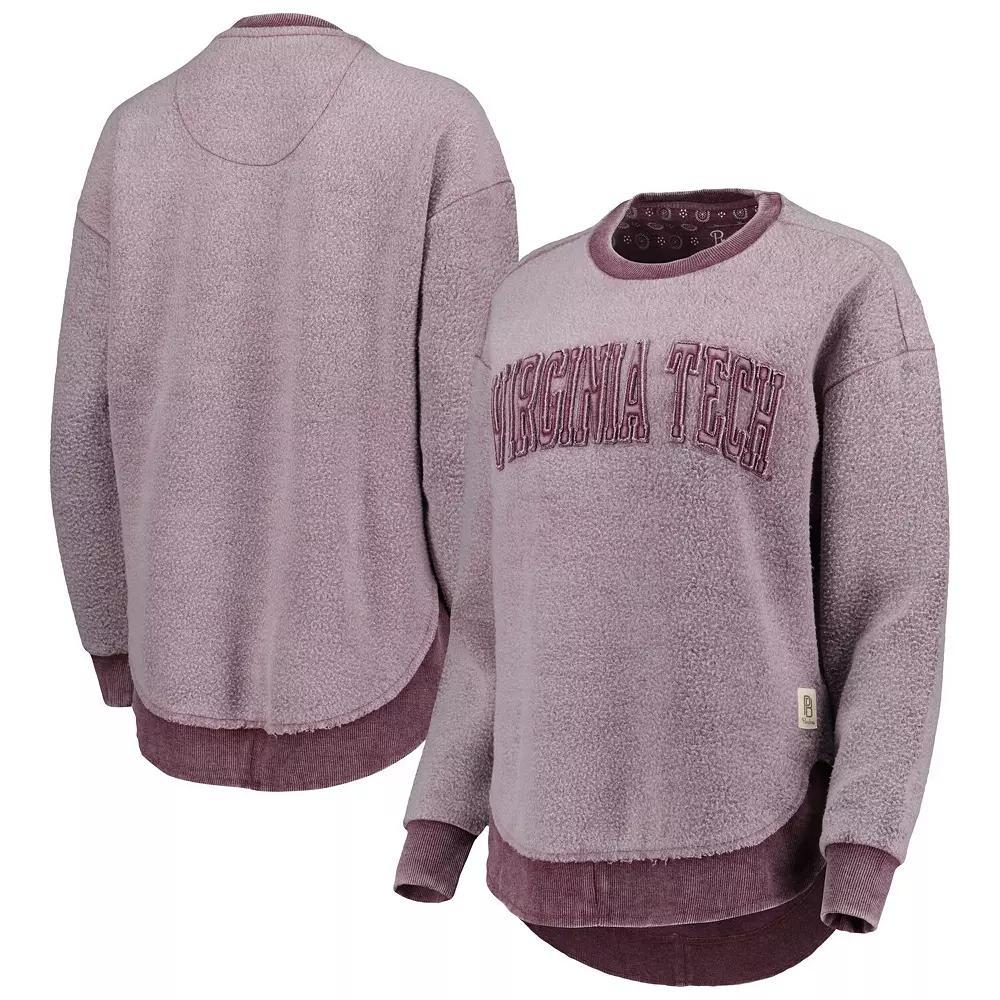 Women's Pressbox Maroon Virginia Tech Hokies Ponchoville Pullover Sweatshirt, Size: Large, Red Product Image